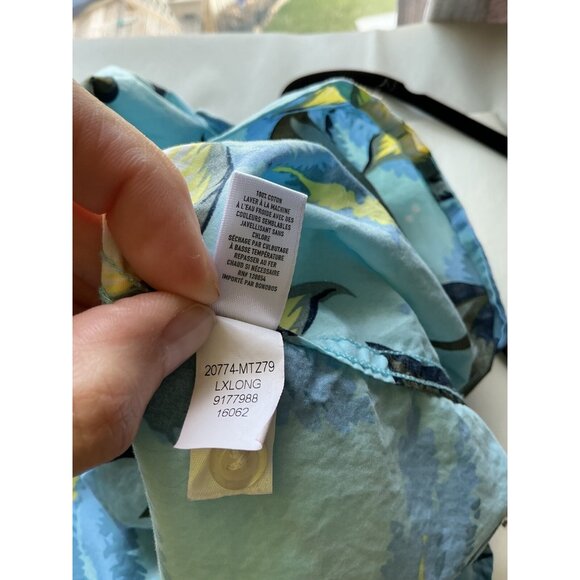 Bonobos Mens Large Long Button Up‎ Short Sleeve Shirt Slim Fit Stretch Floral - Picture 8 of 8